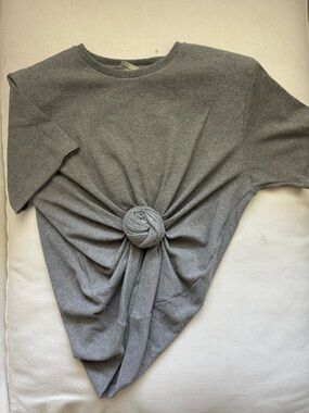 Magda Butrym Gray Twist-Knot Top